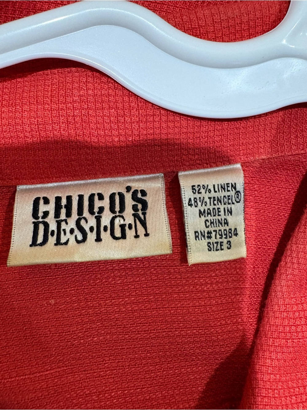 Chico's Rustic Red Button-Front Shirt Jacket - Picture 4 of 4